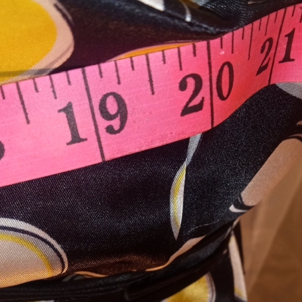 Wrapper Black and Yellow Polka Dot Midi Dress - Picture 6 of 11